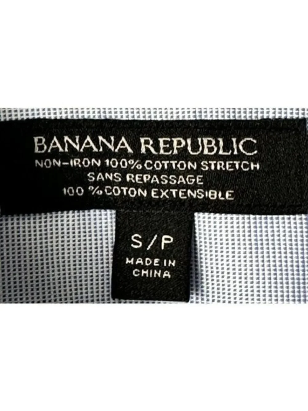 Banana Republic Camden Shirt Men S Blue Non Iron Stretch Button Up Standard Fit